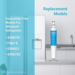New AQUACREST Replacement for Whirlpool 4396701 Refrigerator Water Filter